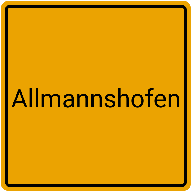 Meldebestätigung Allmannshofen