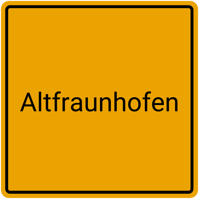 Meldebestätigung Altfraunhofen