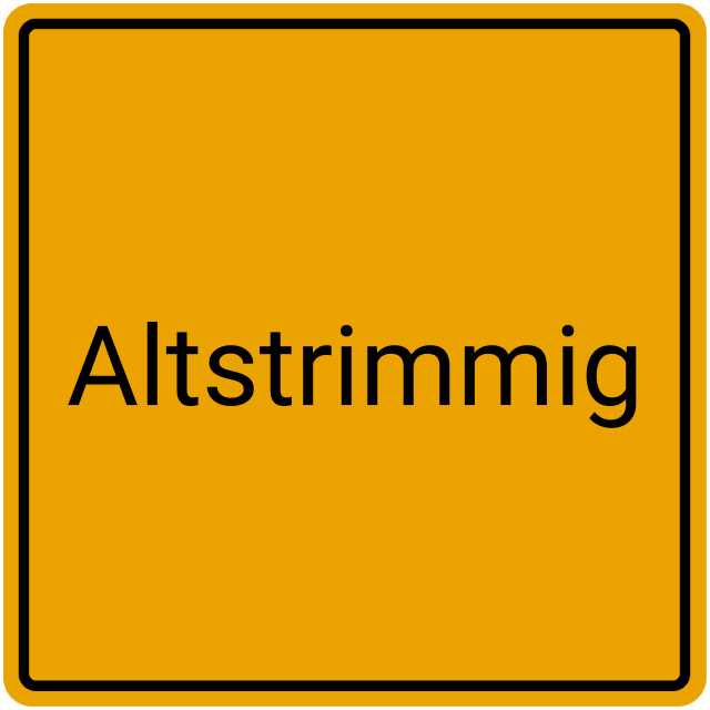 Meldebestätigung Altstrimmig