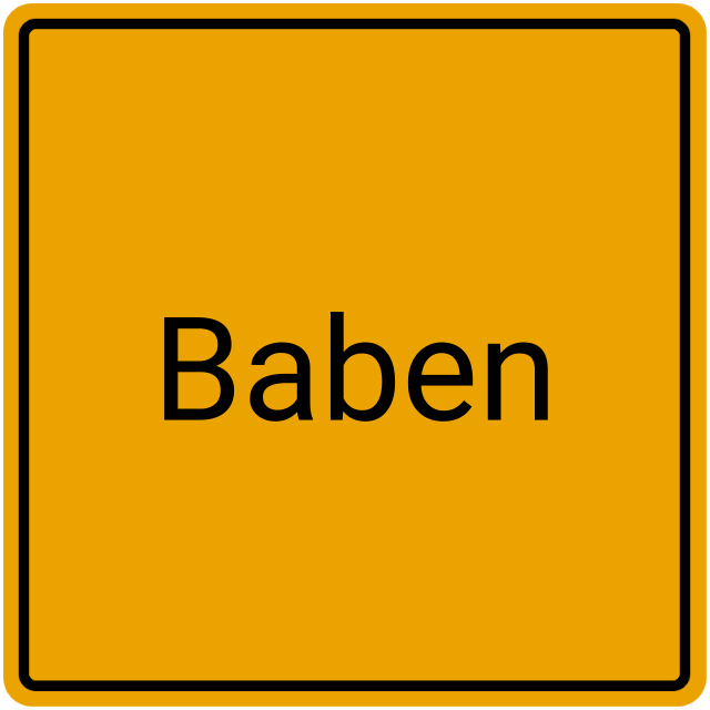 Meldebestätigung Baben