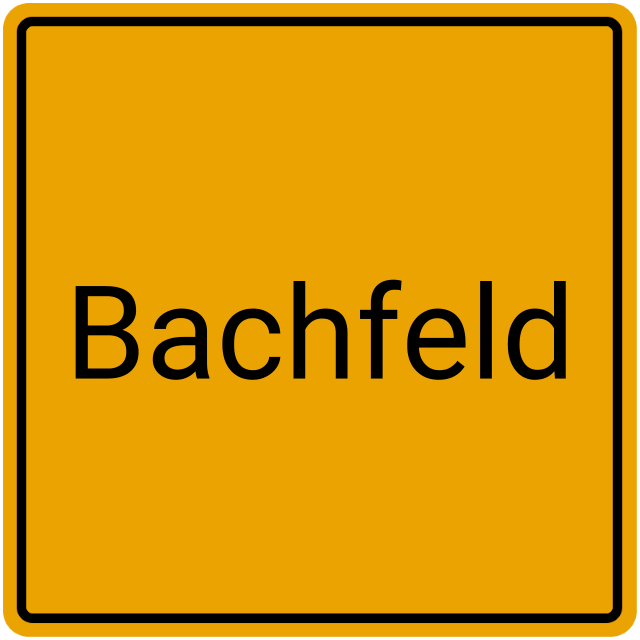 Meldebestätigung Bachfeld