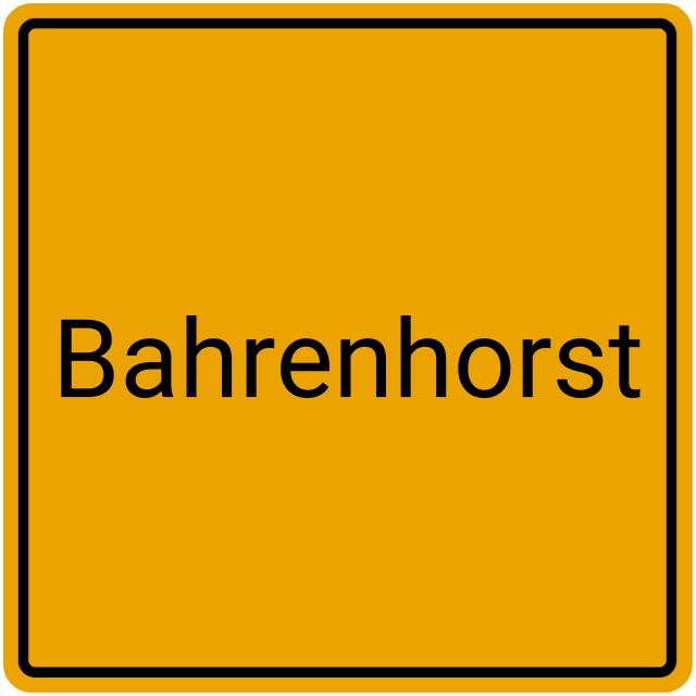 Meldebestätigung Bahrenhorst