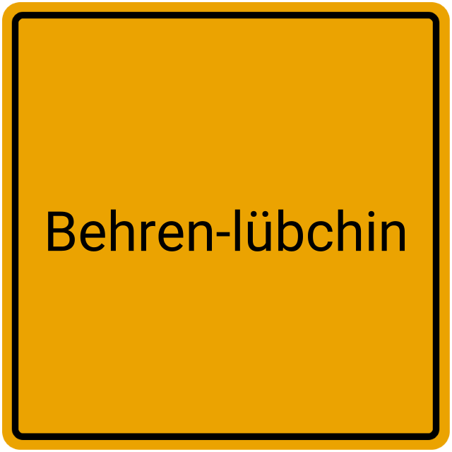 Meldebestätigung Behren-Lübchin