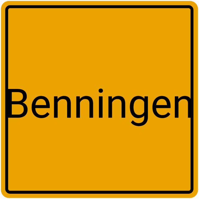 Meldebestätigung Benningen