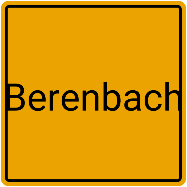 Meldebestätigung Berenbach