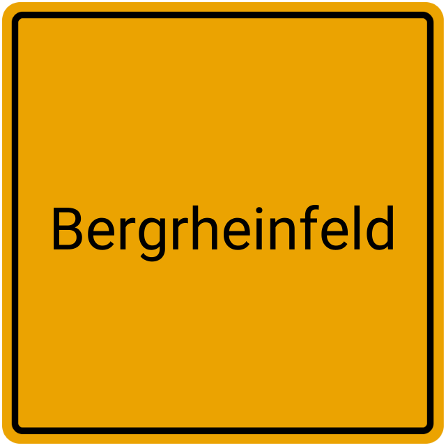 Meldebestätigung Bergrheinfeld