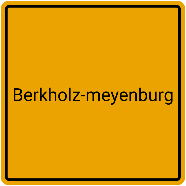 Meldebestätigung Berkholz-Meyenburg