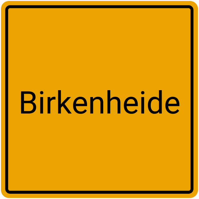 Meldebestätigung Birkenheide