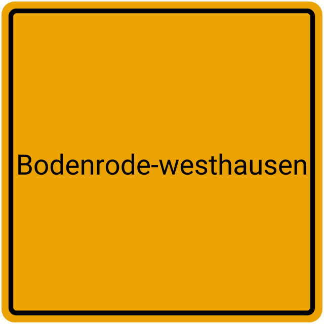 Meldebestätigung Bodenrode-Westhausen
