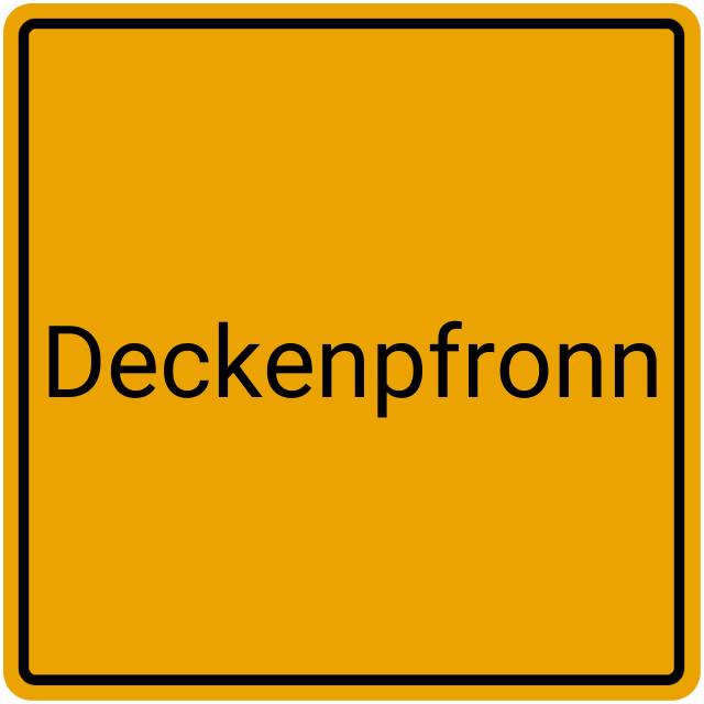 Meldebestätigung Deckenpfronn