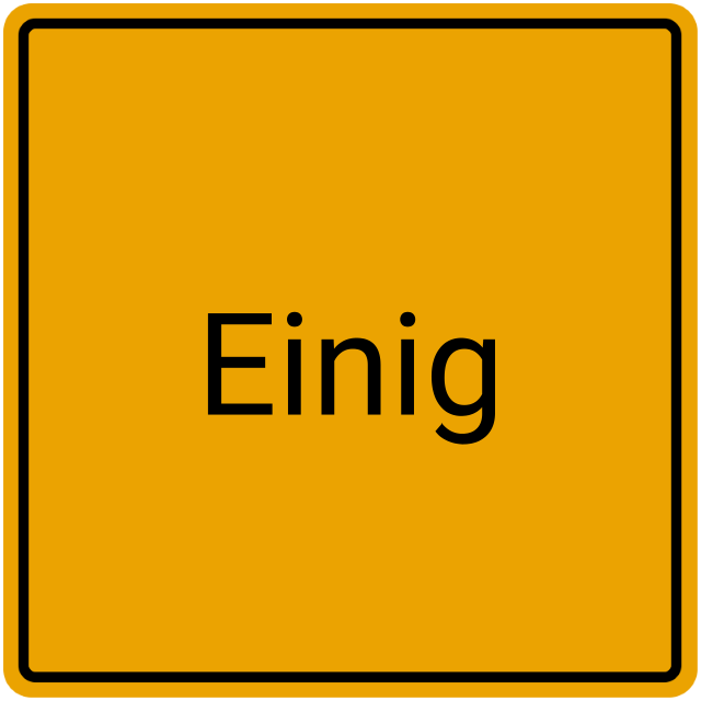 Meldebestätigung Einig