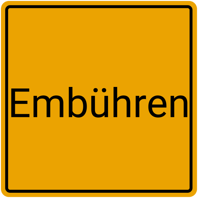 Meldebestätigung Embühren