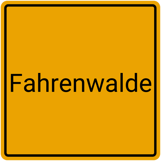 Meldebestätigung Fahrenwalde