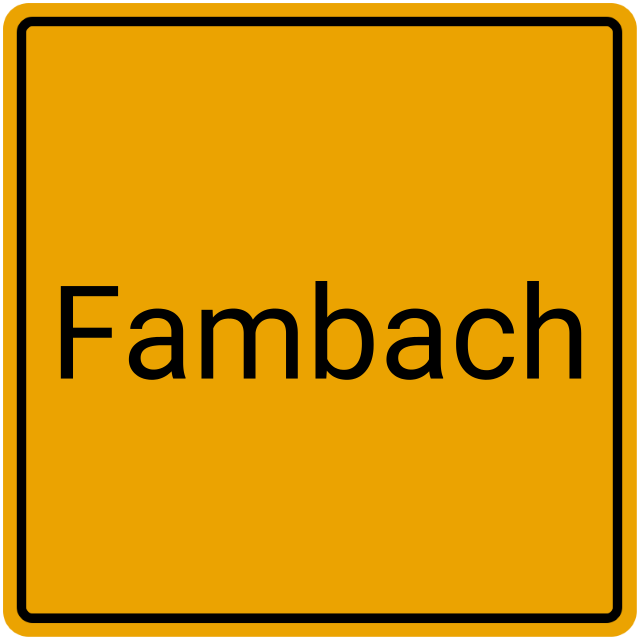 Meldebestätigung Fambach