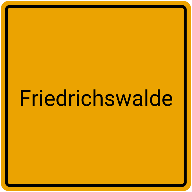 Meldebestätigung Friedrichswalde