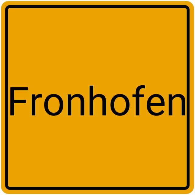 Meldebestätigung Fronhofen