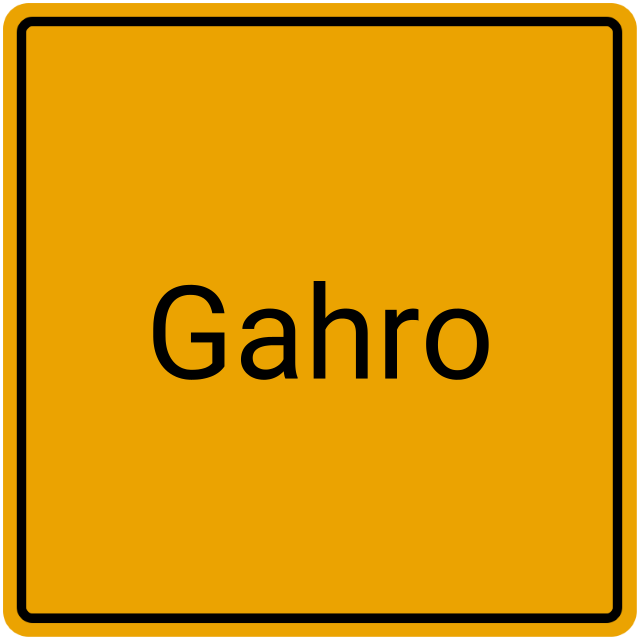 Meldebestätigung Gahro
