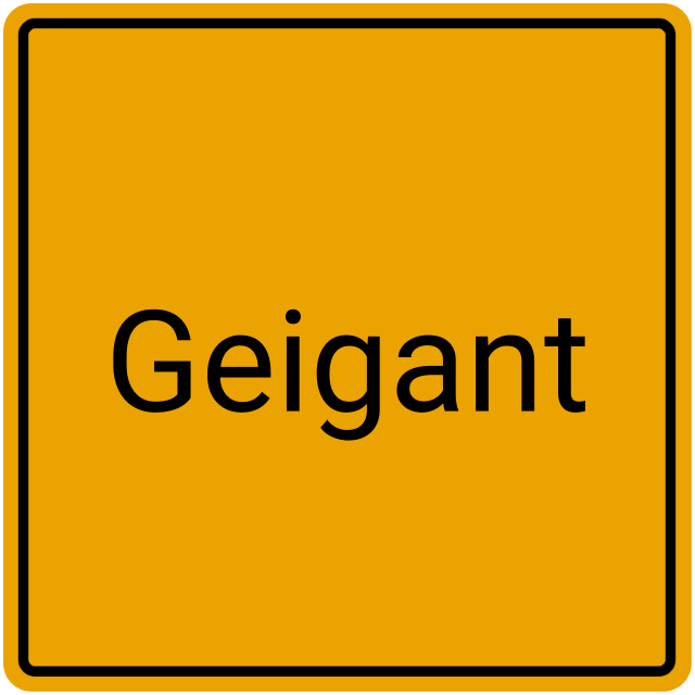 Meldebestätigung Geigant