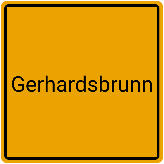 Meldebestätigung Gerhardsbrunn