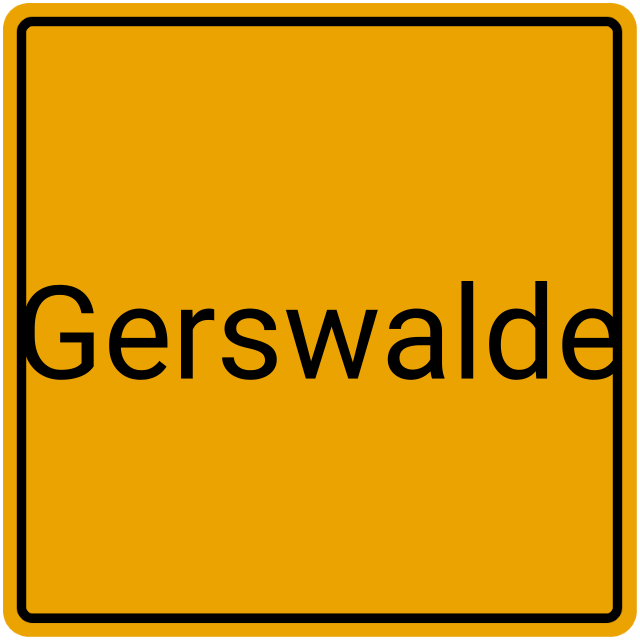 Meldebestätigung Gerswalde