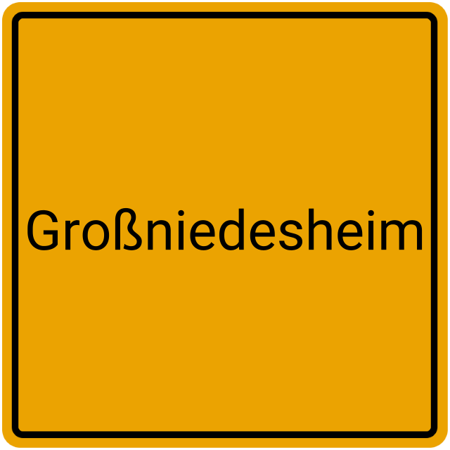 Meldebestätigung Großniedesheim