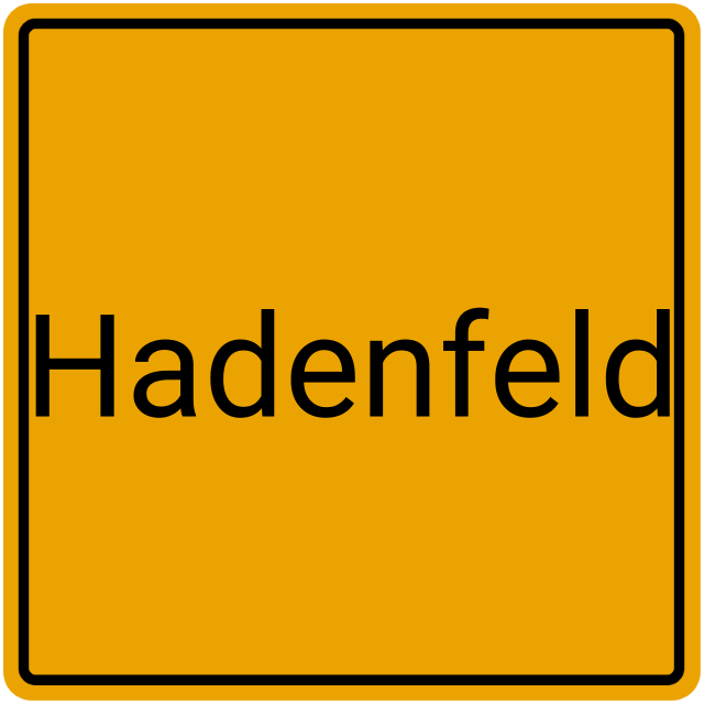 Meldebestätigung Hadenfeld