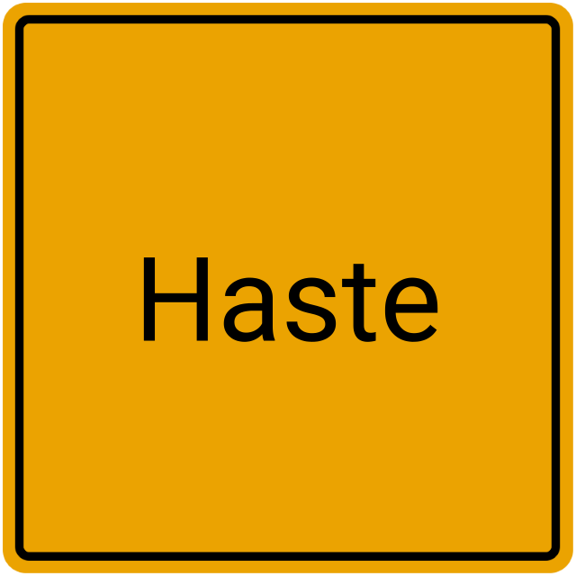 Meldebestätigung Haste