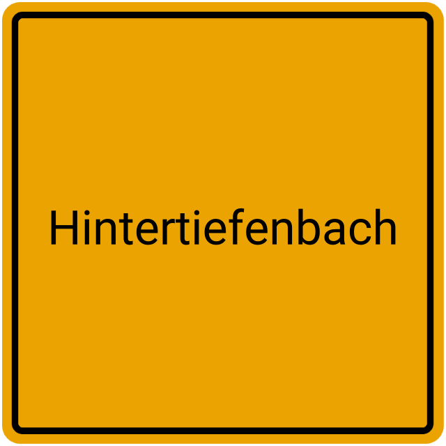 Meldebestätigung Hintertiefenbach