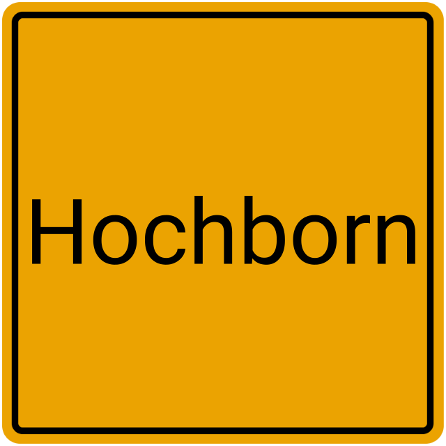 Meldebestätigung Hochborn