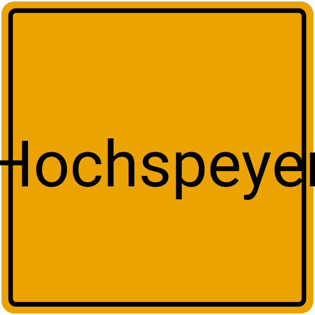 Meldebestätigung Hochspeyer