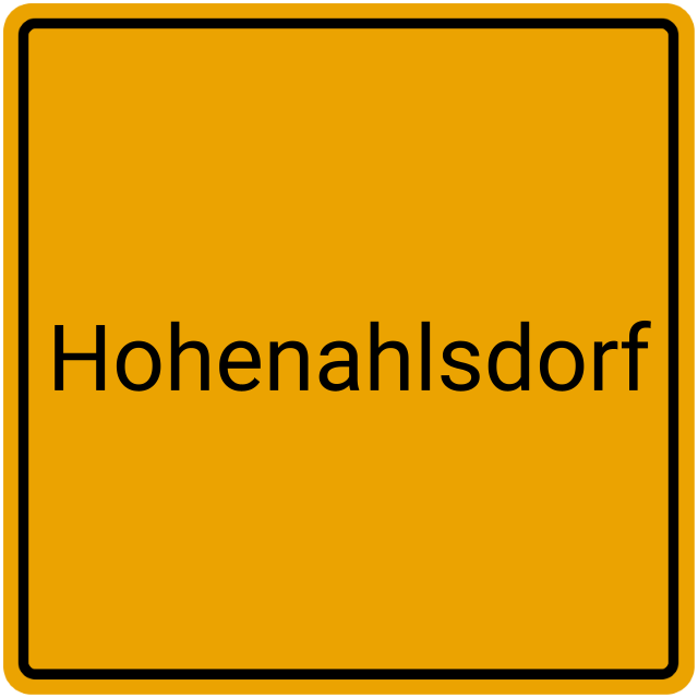 Meldebestätigung Hohenahlsdorf