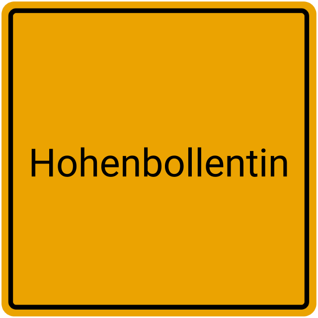 Meldebestätigung Hohenbollentin