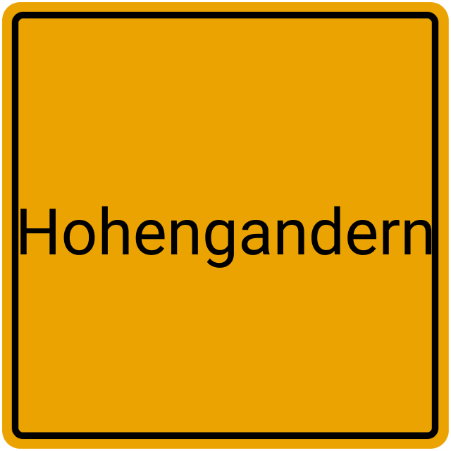 Meldebestätigung Hohengandern