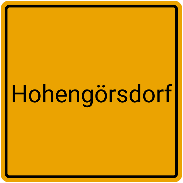 Meldebestätigung Hohengörsdorf