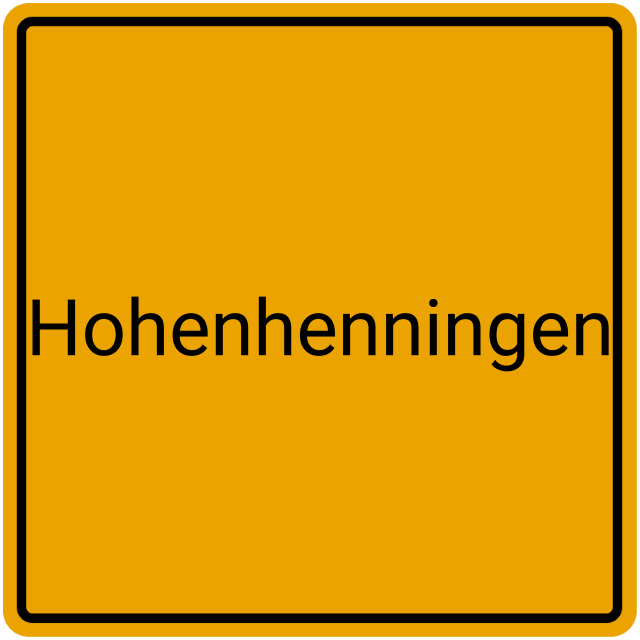 Meldebestätigung Hohenhenningen