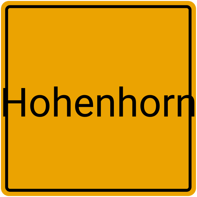 Meldebestätigung Hohenhorn