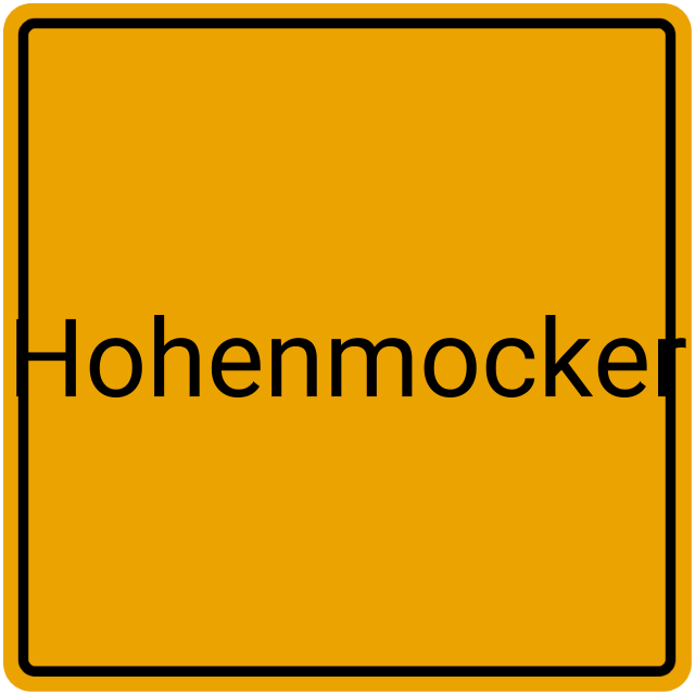 Meldebestätigung Hohenmocker