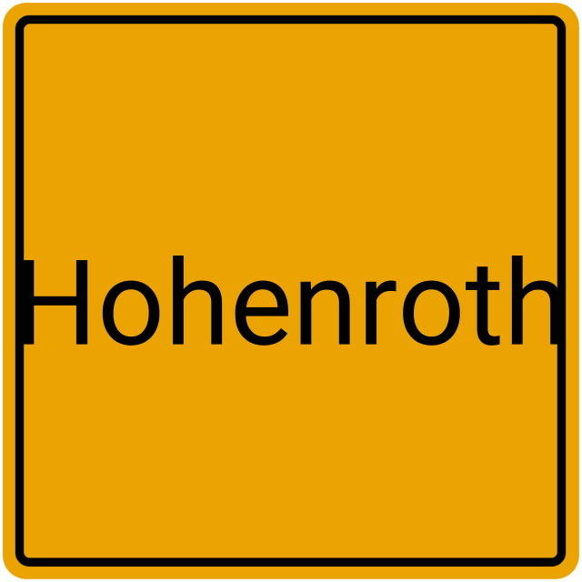 Meldebestätigung Hohenroth