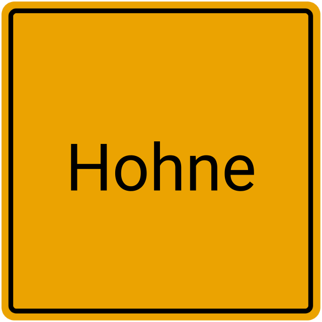 Meldebestätigung Hohne