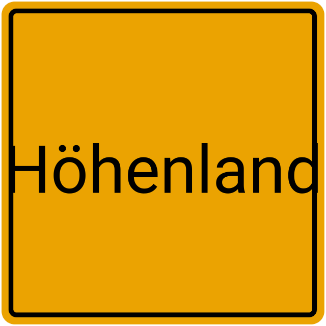 Meldebestätigung Höhenland