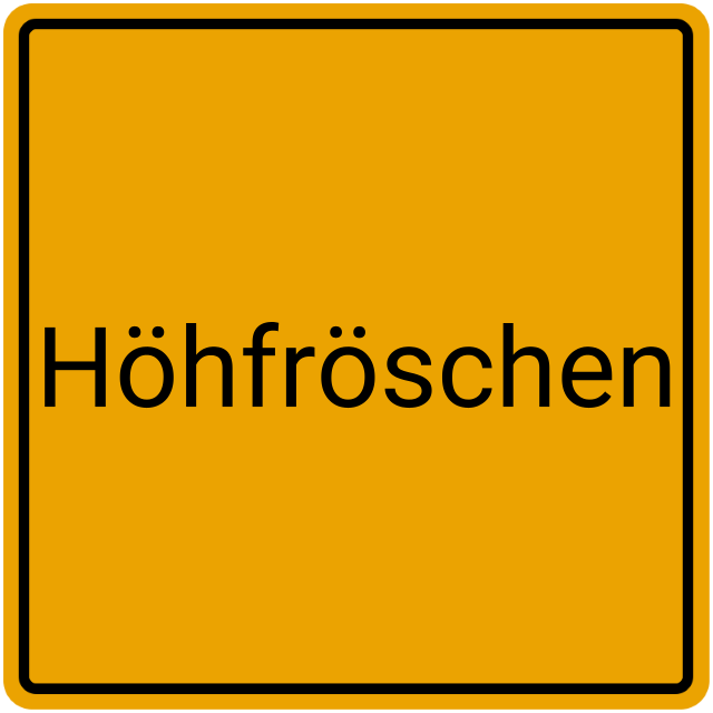 Meldebestätigung Höhfröschen