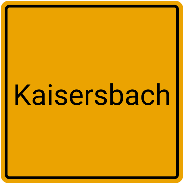 Meldebestätigung Kaisersbach