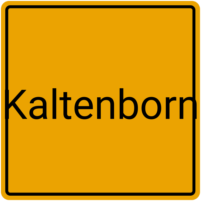 Meldebestätigung Kaltenborn
