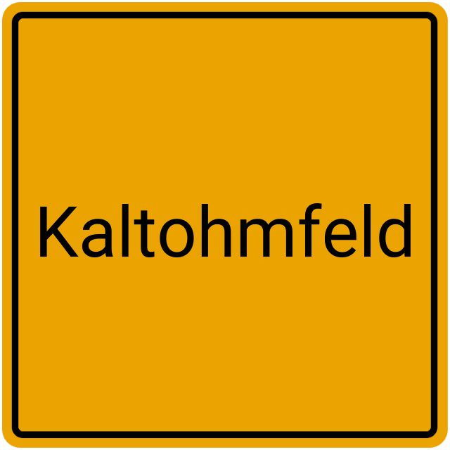 Meldebestätigung Kaltohmfeld