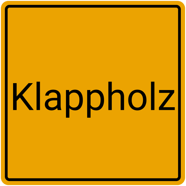 Meldebestätigung Klappholz