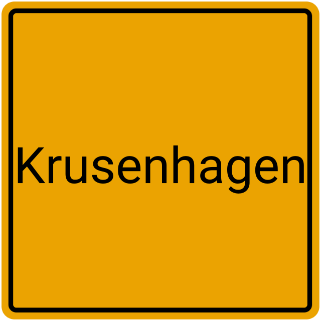 Meldebestätigung Krusenhagen