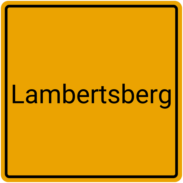 Meldebestätigung Lambertsberg