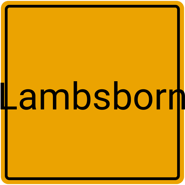 Meldebestätigung Lambsborn