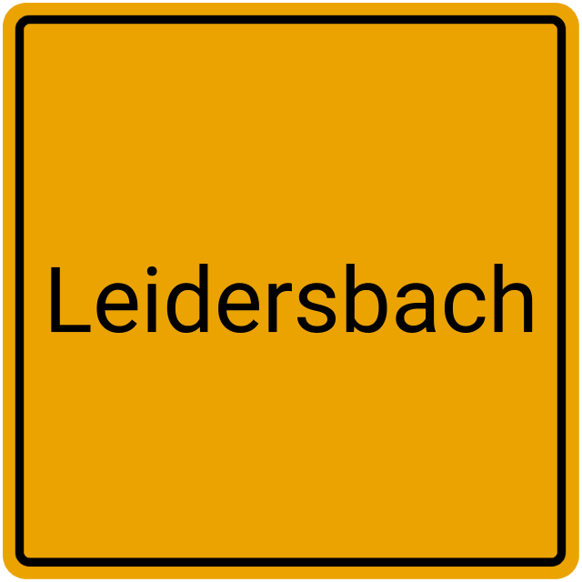 Meldebestätigung Leidersbach