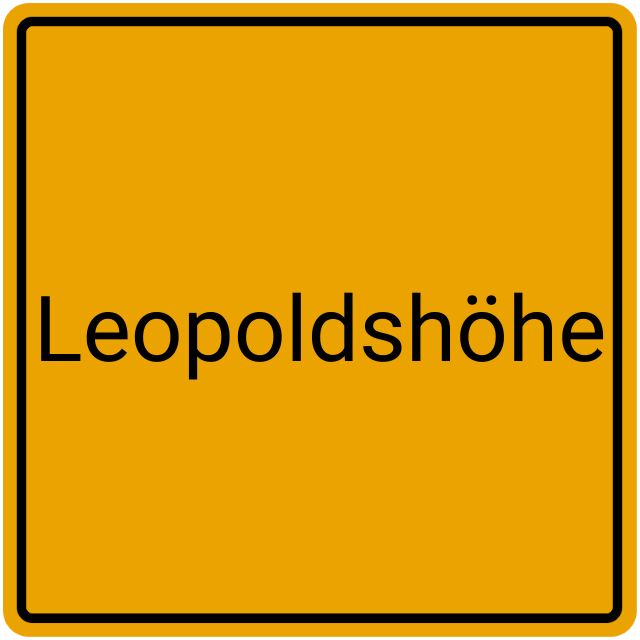 Meldebestätigung Leopoldshöhe